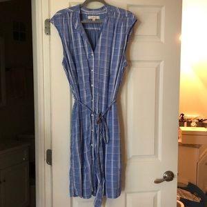 Chambray button shirt dress